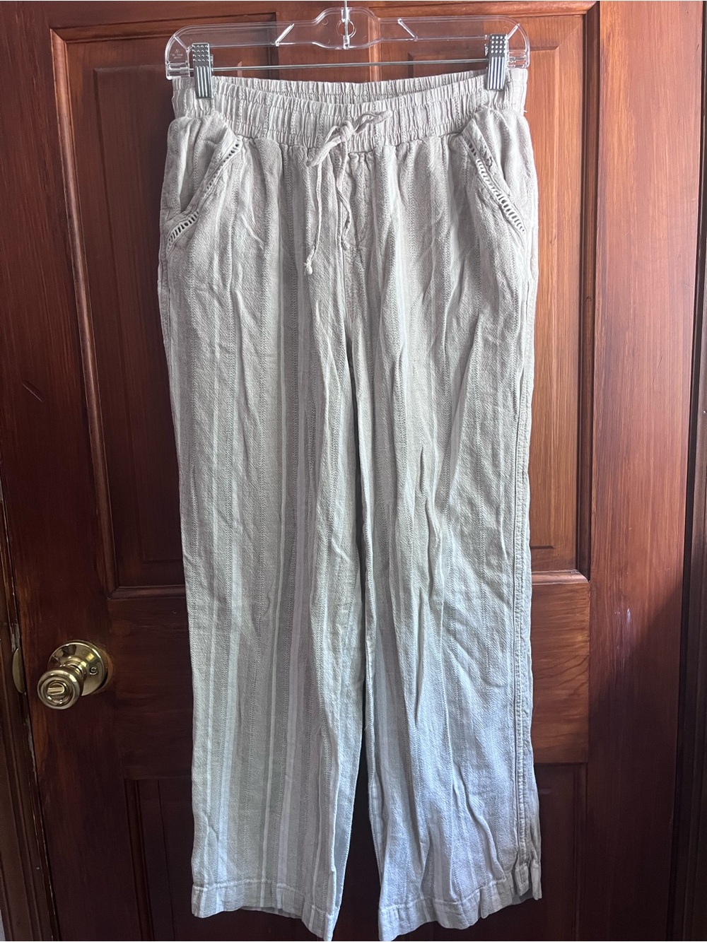 Briggs New York Light Beige Drawstring Jogger Pants